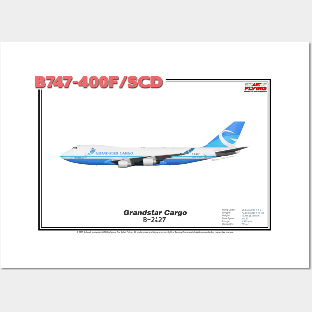 Boeing B747-400F/SCD - Grandstar Cargo (Art Print) Wall Art by TheArtofFlying